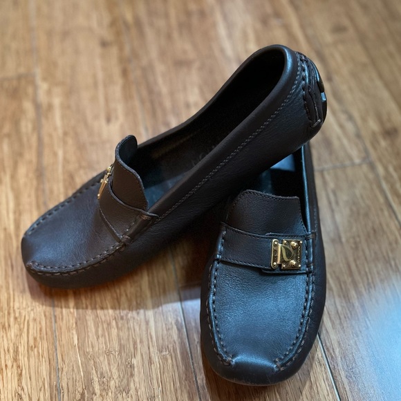 Louis Vuitton Leather Loafers worn once - Picture 1 of 4